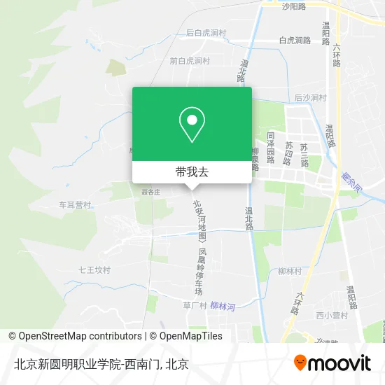 北京新圆明职业学院-西南门地图