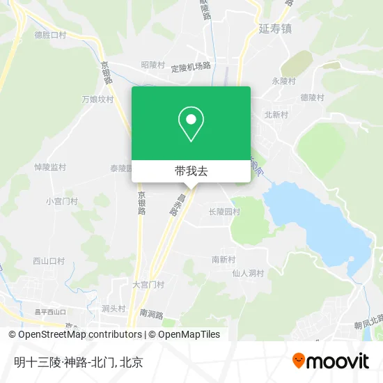 明十三陵·神路-北门地图