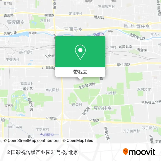 金田影视传媒产业园21号楼地图
