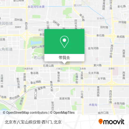 北京市八宝山殡仪馆-西1门地图