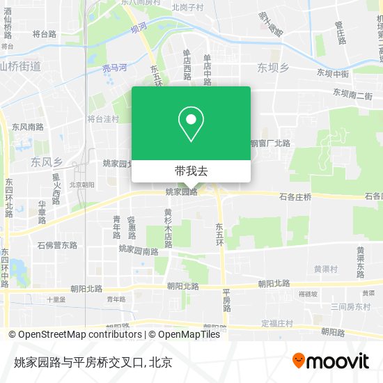 姚家园路与平房桥交叉口地图