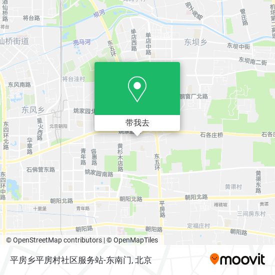 平房乡平房村社区服务站-东南门地图
