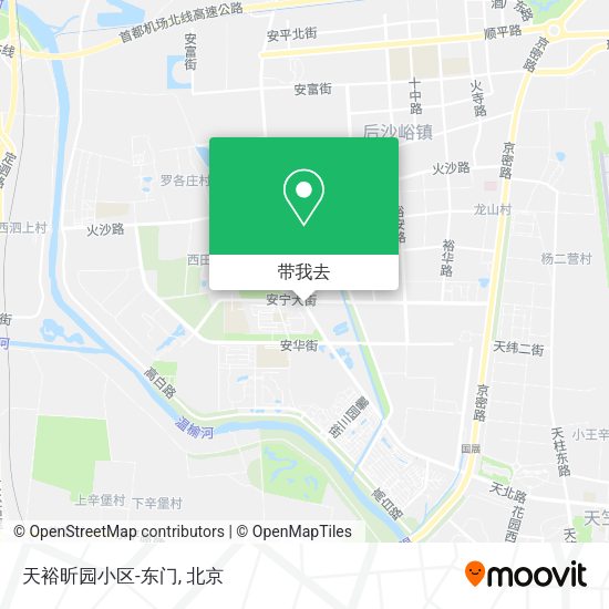 天裕昕园小区-东门地图