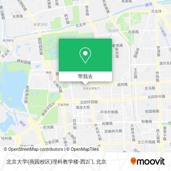 北京大学(燕园校区)理科教学楼-西2门地图