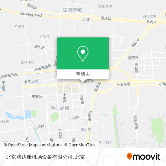 北京航达康机场设备有限公司地图