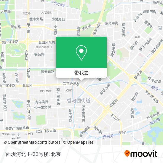 西坝河北里-22号楼地图