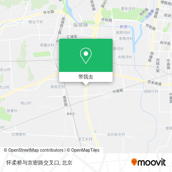 怀柔桥与京密路交叉口地图