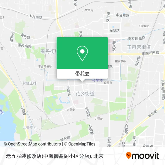 老五服装修改店(中海御鑫阁小区分店)地图