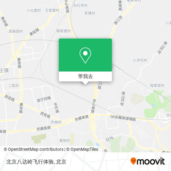 北京八达岭飞行体验地图