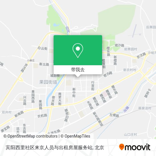 宾阳西里社区来京人员与出租房屋服务站地图