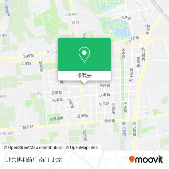 北京协和药厂-南门地图