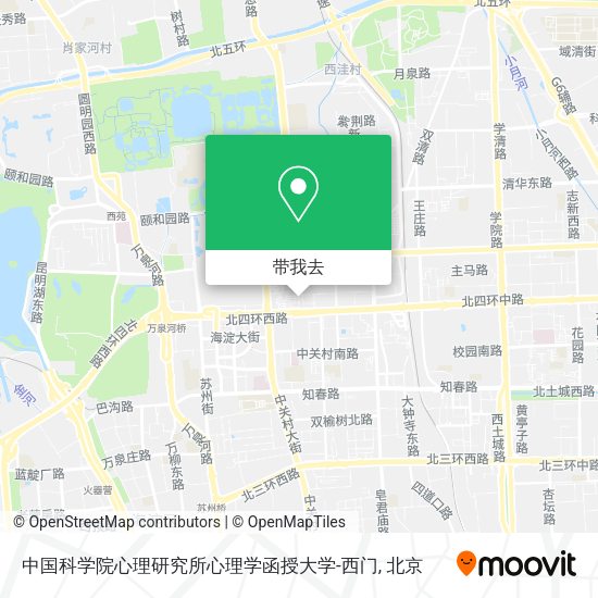 中国科学院心理研究所心理学函授大学-西门地图