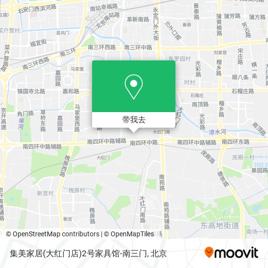 集美家居(大红门店)2号家具馆-南三门地图