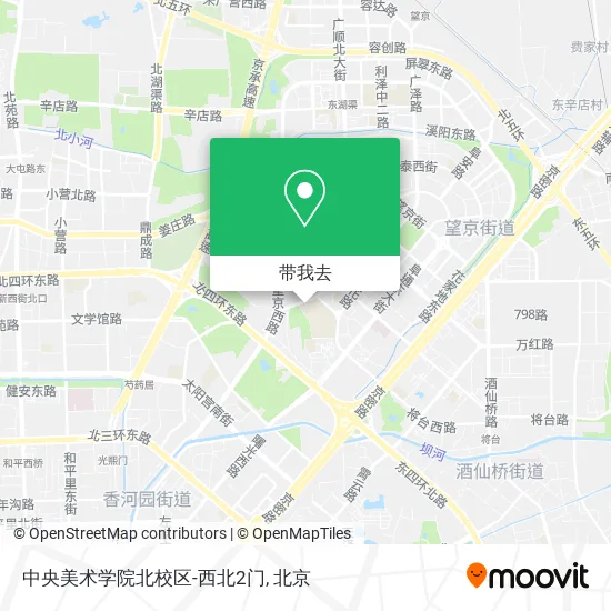中央美术学院北校区-西北2门地图