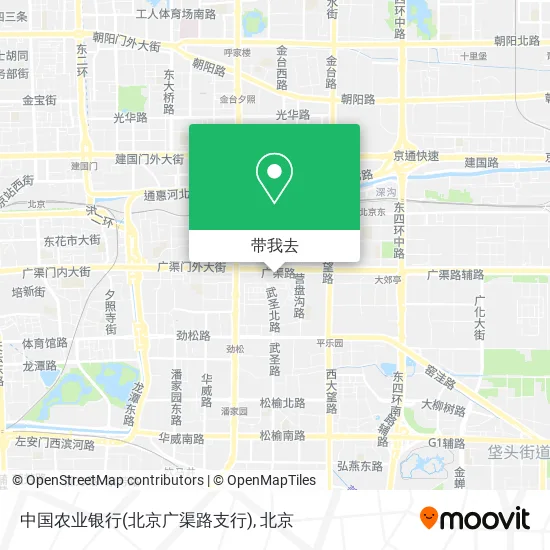 中国农业银行(北京广渠路支行)地图