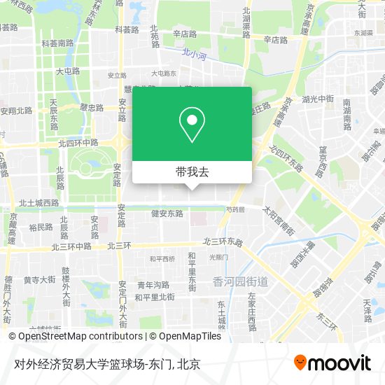 对外经济贸易大学篮球场-东门地图