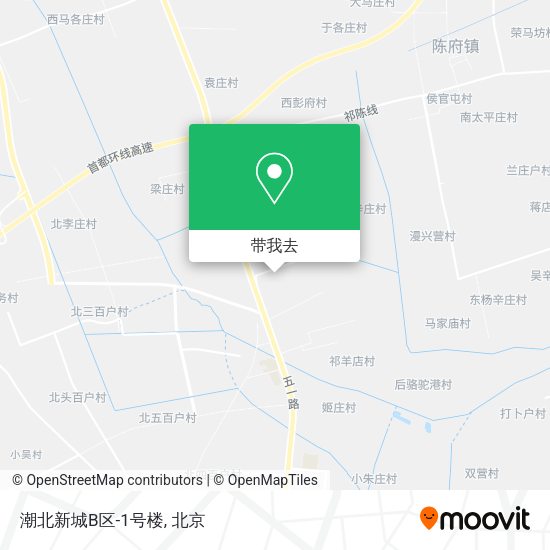 潮北新城B区-1号楼地图