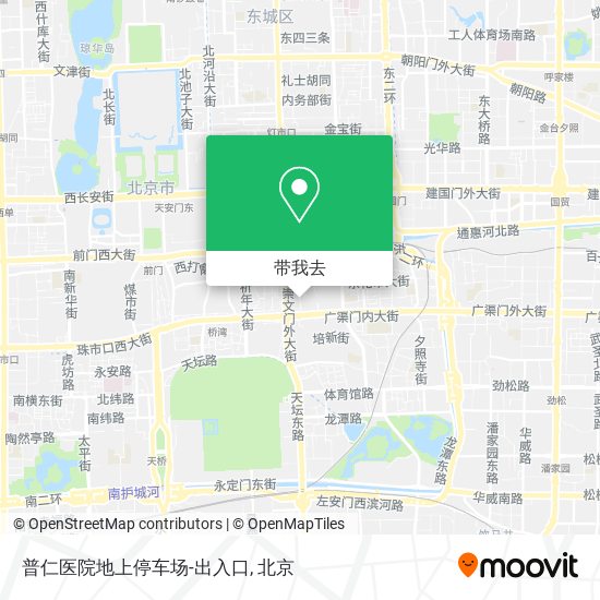 普仁医院地上停车场-出入口地图