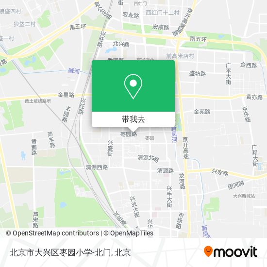 北京市大兴区枣园小学-北门地图