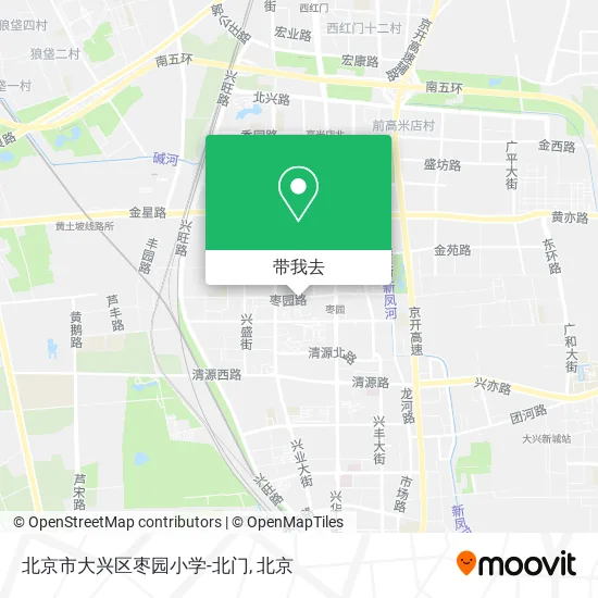 北京市大兴区枣园小学-北门地图