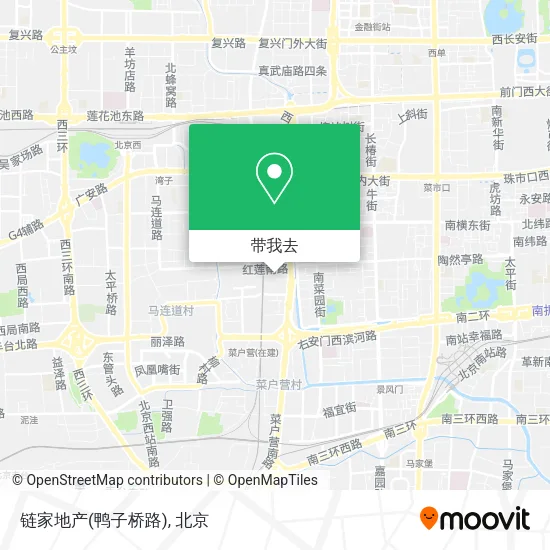 链家地产(鸭子桥路)地图