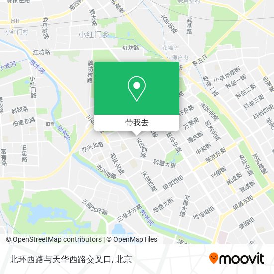 北环西路与天华西路交叉口地图