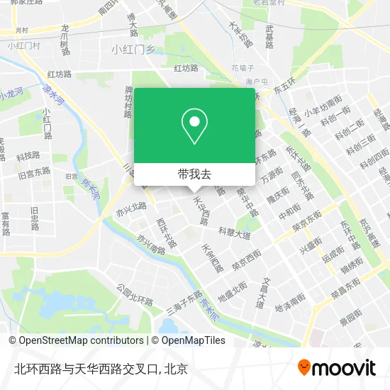 北环西路与天华西路交叉口地图