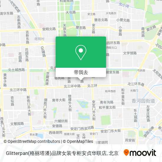 Glitterpan(格丽塔潘)品牌女装专柜安贞华联店地图
