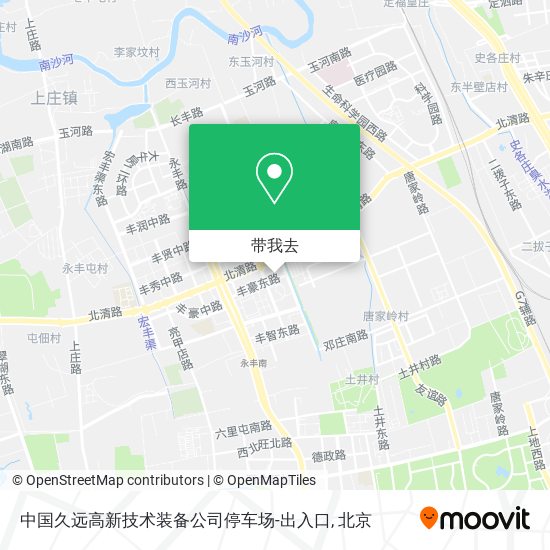 中国久远高新技术装备公司停车场-出入口地图