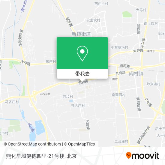 燕化星城健德四里-21号楼地图