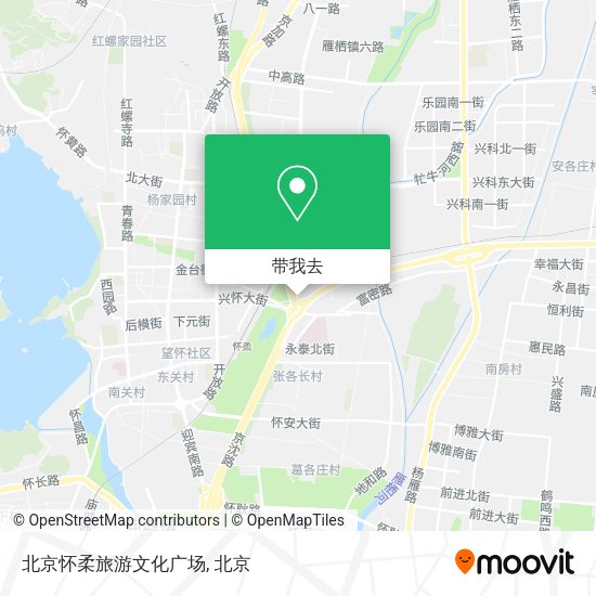 北京怀柔旅游文化广场地图