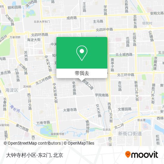 大钟寺村小区-东2门地图