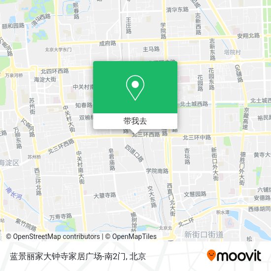 蓝景丽家大钟寺家居广场-南2门地图