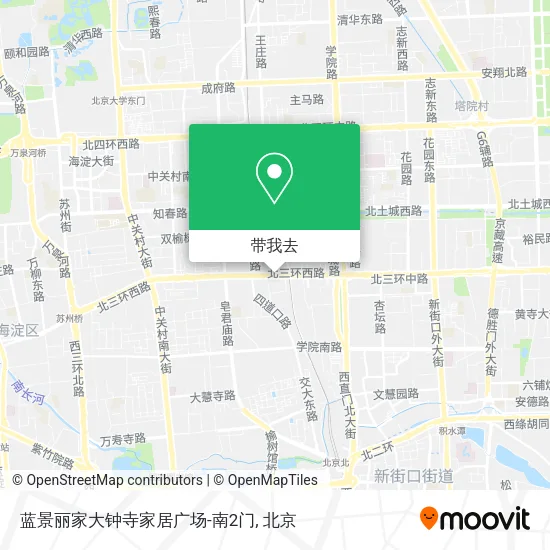 蓝景丽家大钟寺家居广场-南2门地图