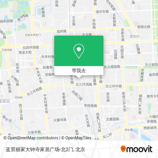 蓝景丽家大钟寺家居广场-北2门地图