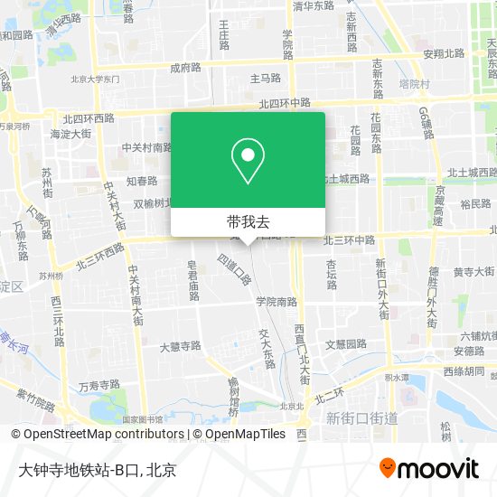 大钟寺地铁站-B口地图