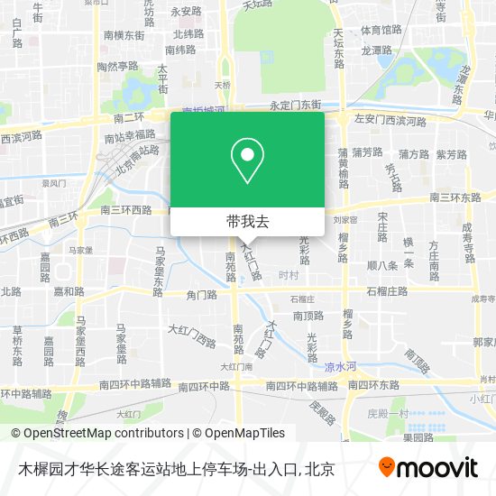 木樨园才华长途客运站地上停车场-出入口地图