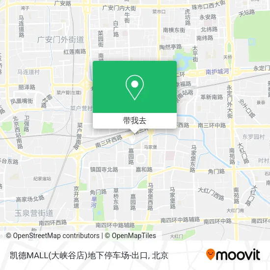 凯德MALL(大峡谷店)地下停车场-出口地图