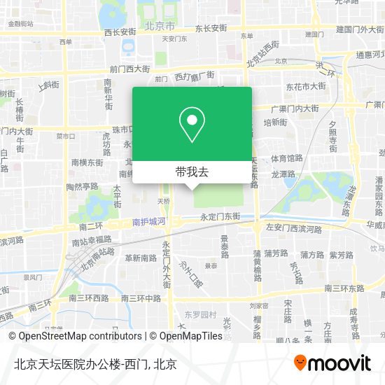 北京天坛医院办公楼-西门地图