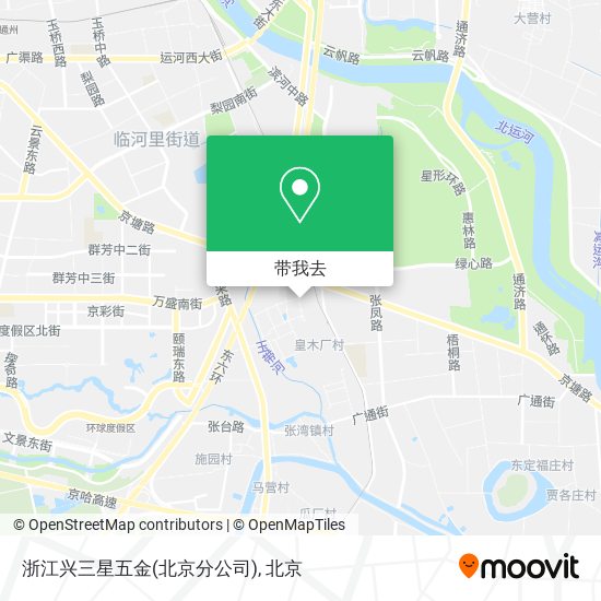 浙江兴三星五金(北京分公司)地图
