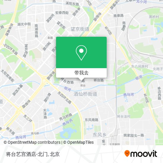 将台艺宫酒店-北门地图