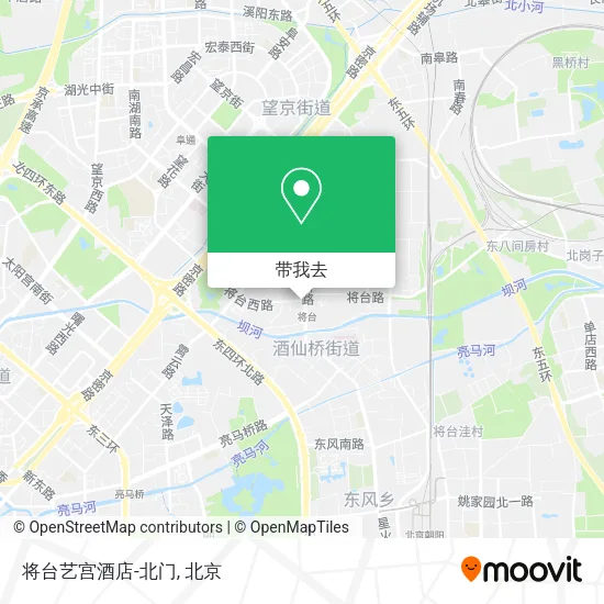 将台艺宫酒店-北门地图