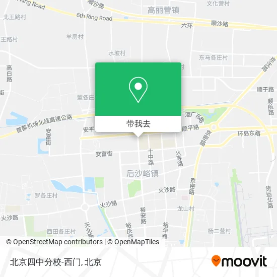 北京四中分校-西门地图