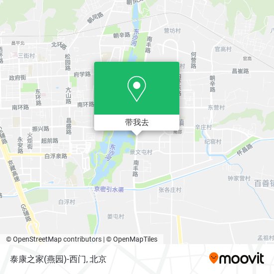 泰康之家(燕园)-西门地图