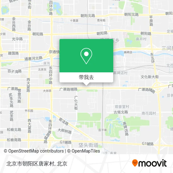 北京市朝阳区唐家村地图