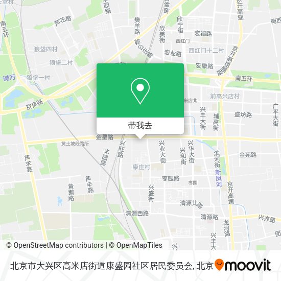 北京市大兴区高米店街道康盛园社区居民委员会地图