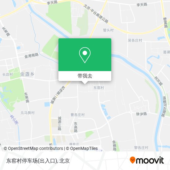 东窑村停车场(出入口)地图