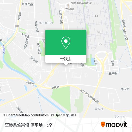 空港奥竺宾馆-停车场地图