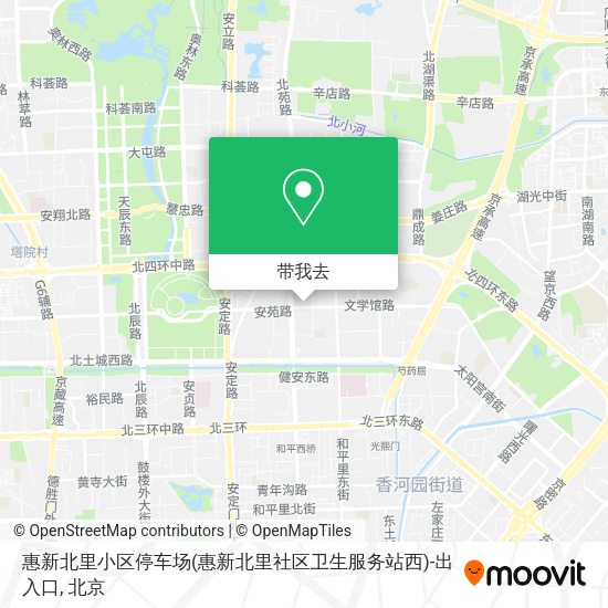 惠新北里小区停车场(惠新北里社区卫生服务站西)-出入口地图
