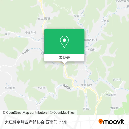 大庄科乡蜂业产销协会-西南门地图